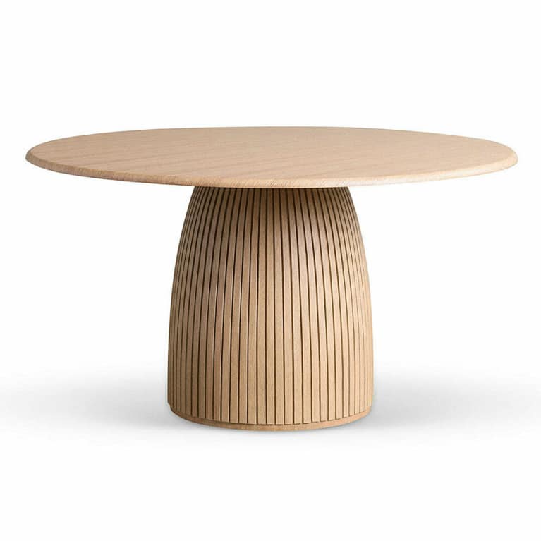 Ebb 6 Seater Round Wood Dining Table - Natural