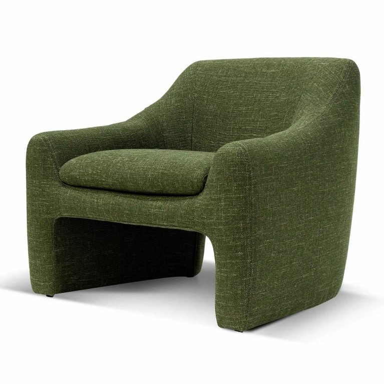 Ida Fabric Armchair - Khaki Green